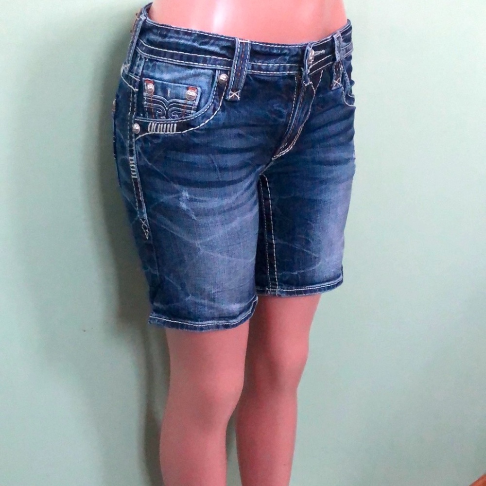 Rock Revival Blue Denim Shorts Size 26